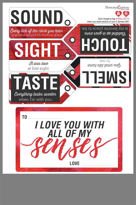 5 Senses Gift Tags Printable Free